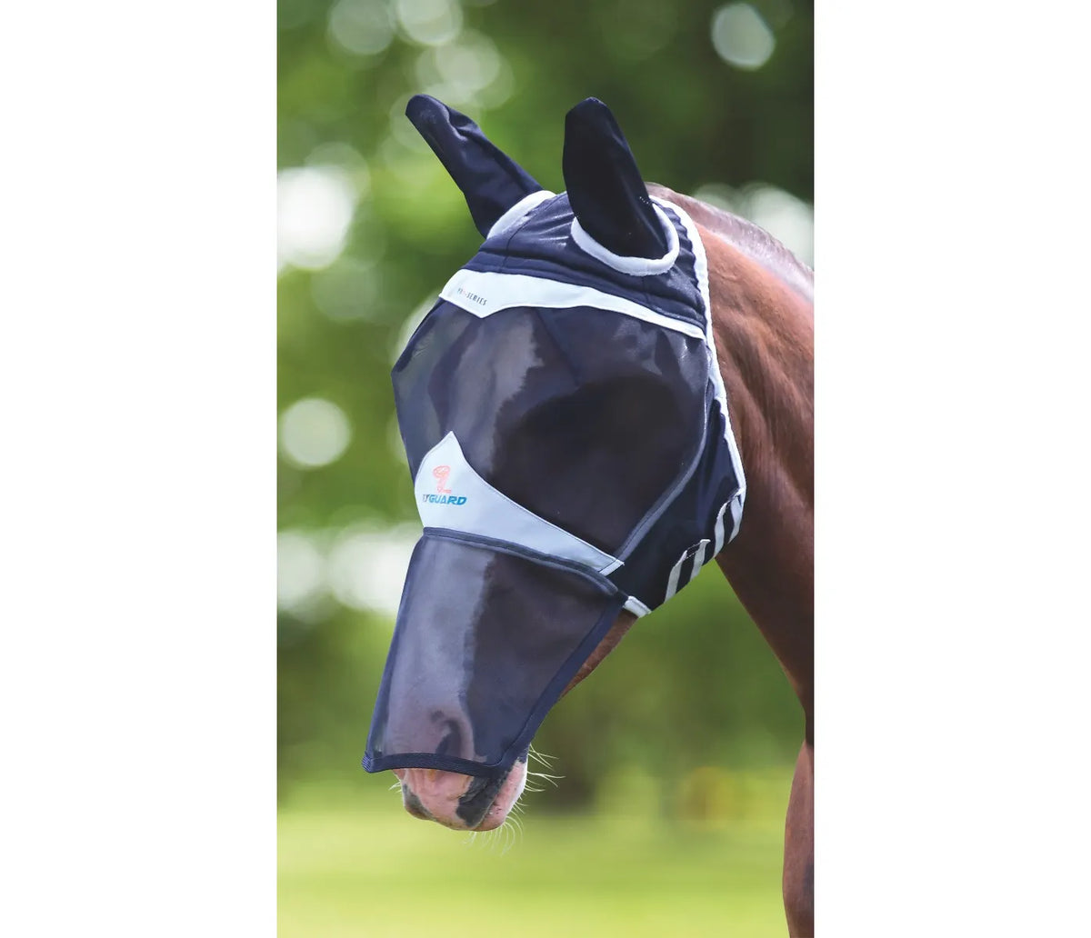 FlyGuard Pro Fine Mesh Fly Mask with Ears & Nose – SHOP. at Spruce Meadows