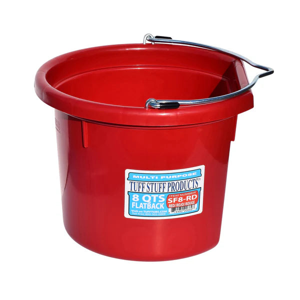 Tuff Stuff Flat Back Bucket 8 qts