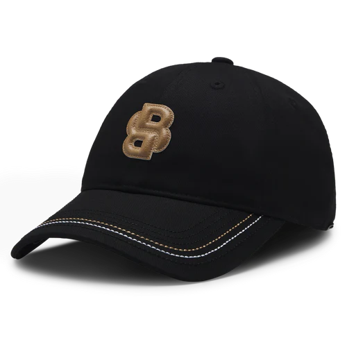 Baseball Cap with faux leather logo