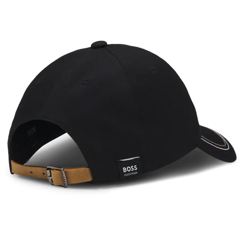 Baseball Cap with faux leather logo