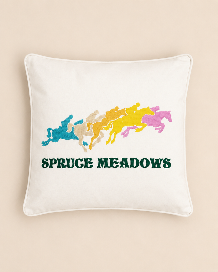 Spruce Meadows Pillow Case - Jumping Horses