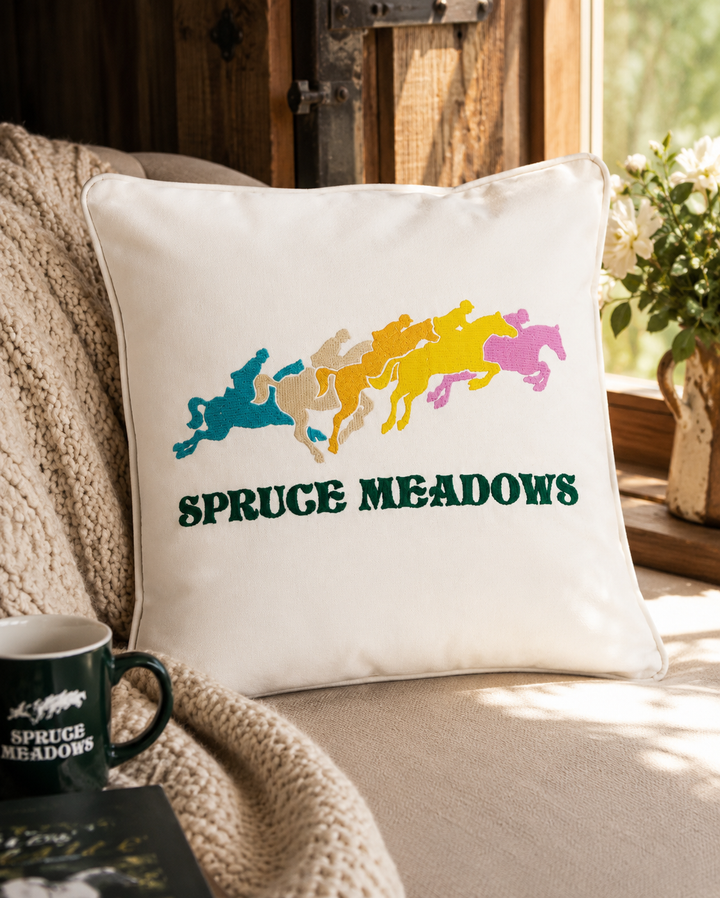 Spruce Meadows Pillow Case - Jumping Horses
