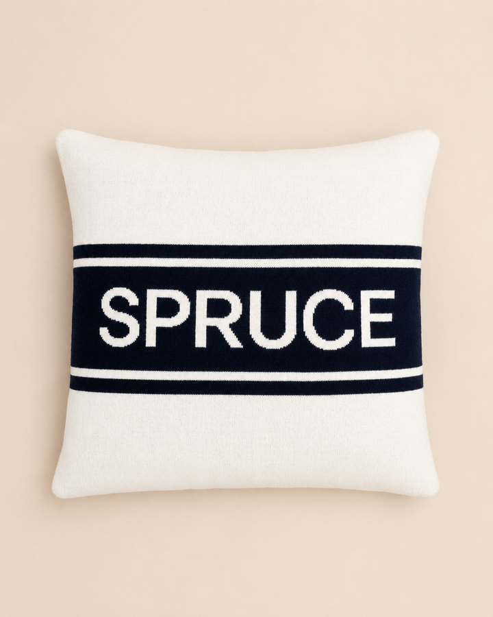 Spruce Meadows Pillow Case - Navy/Off-White