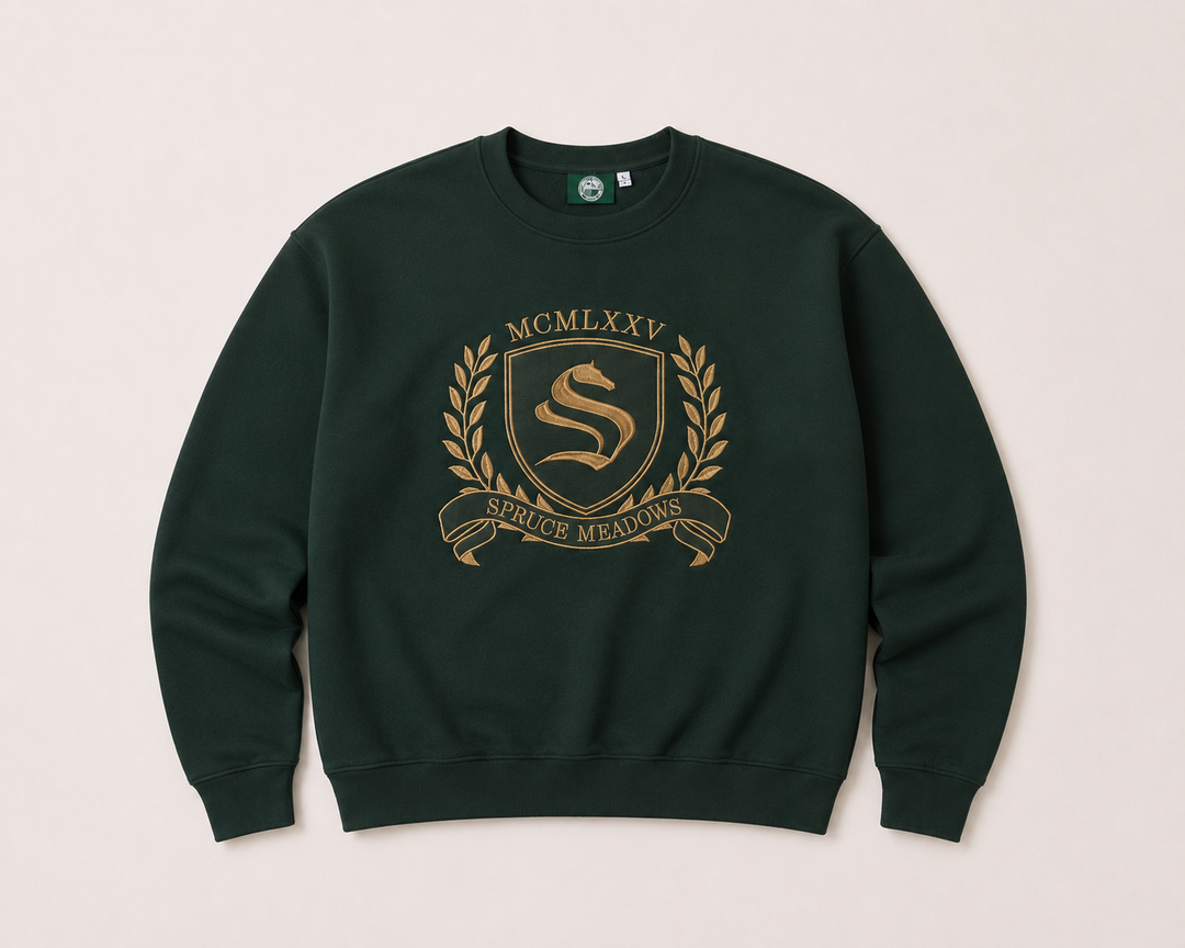 Relaxed Crewneck Crest Sweatshirt