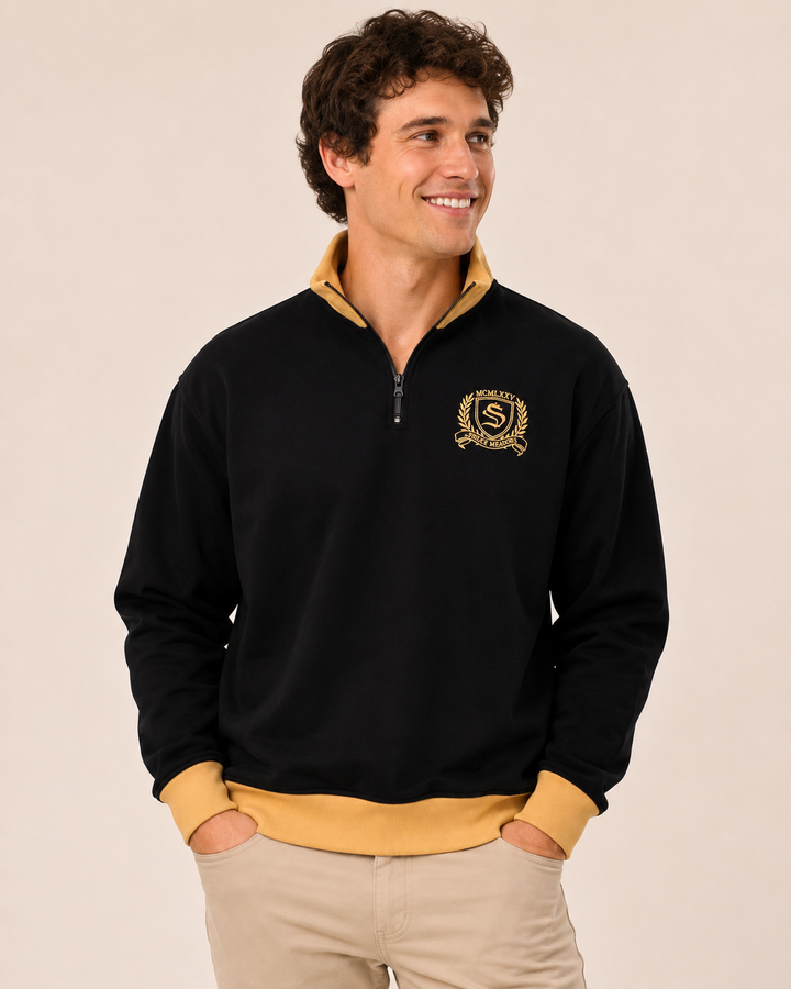 Wool Jacket with Embroidered Crest