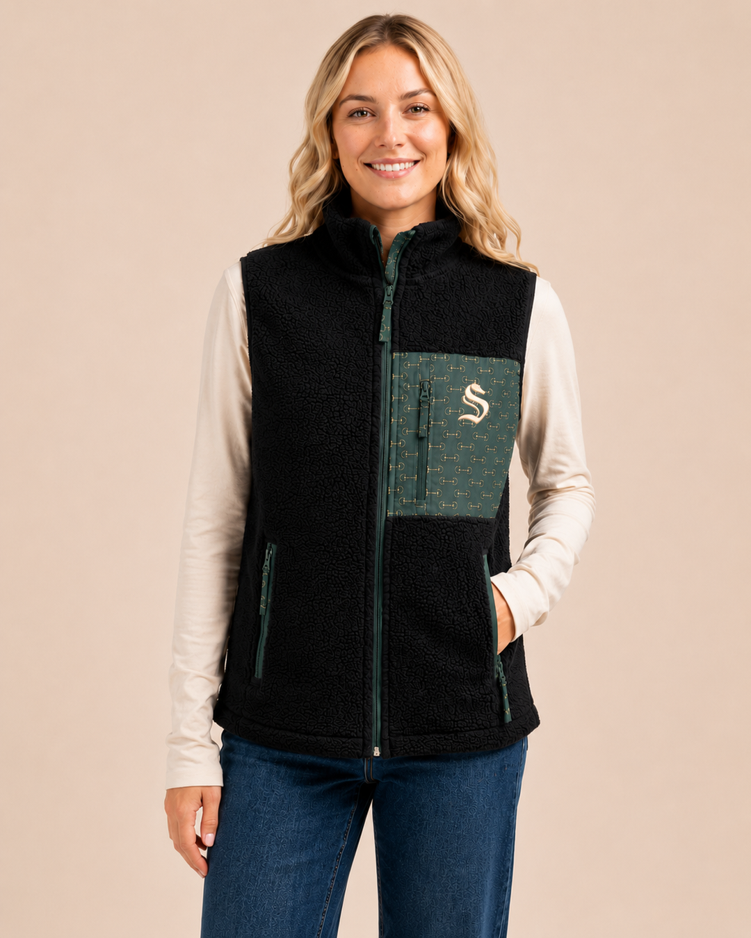 Black Heavy pile Vest