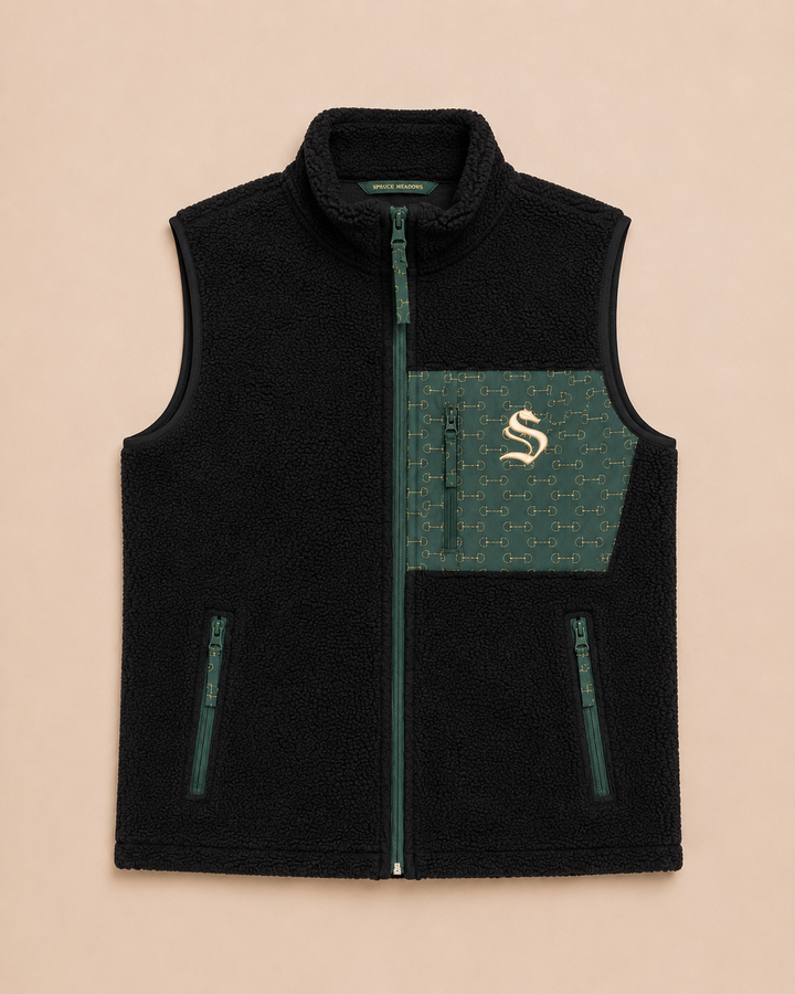 Black Heavy pile Vest