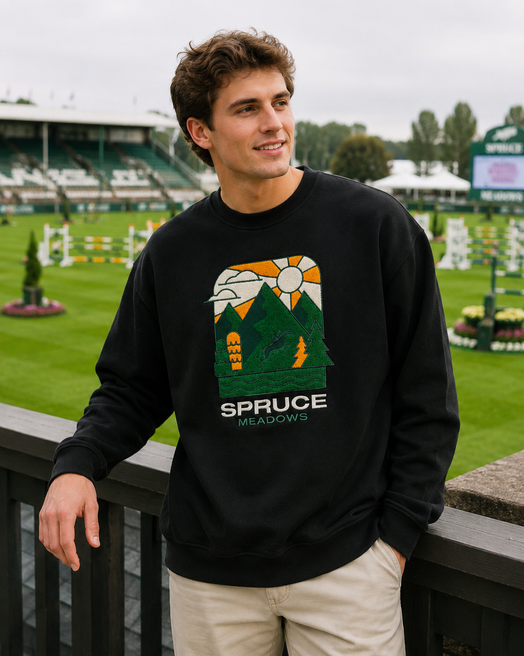 Crewneck with Chenille Logo Sweatshirt