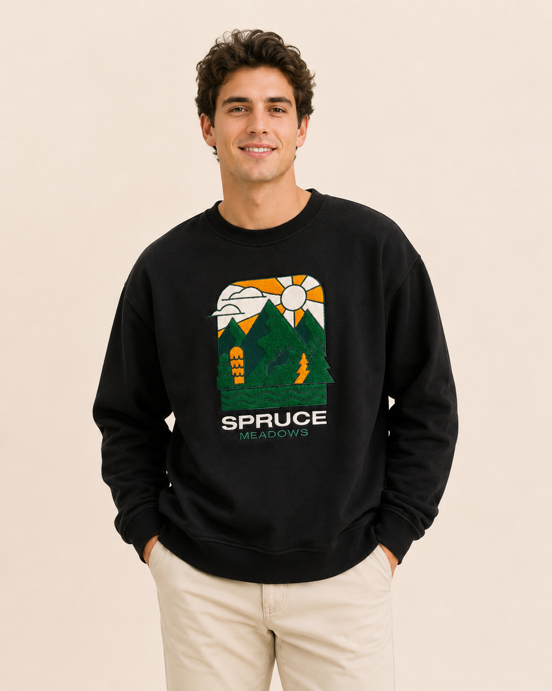 Crewneck with Chenille Logo Sweatshirt
