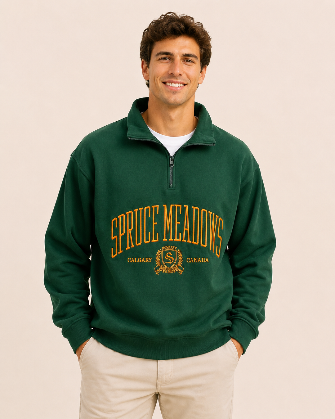 Relaxed 1/4 Zip Sweatshirt