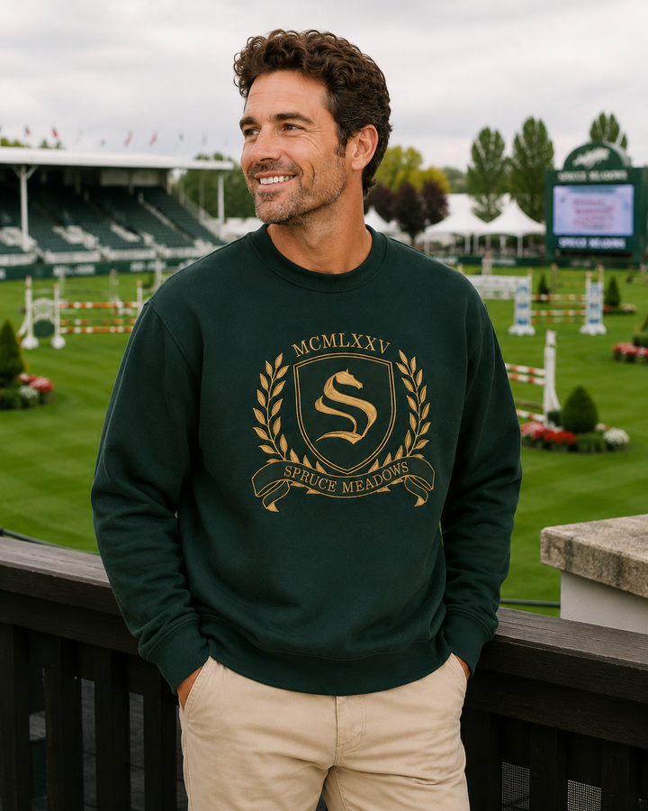 Relaxed Crewneck Crest Sweatshirt