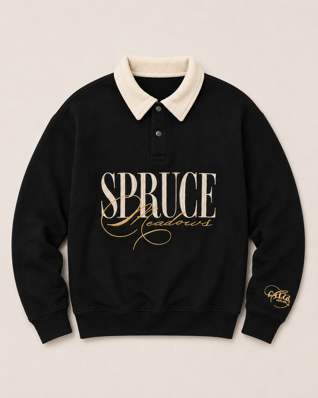 Spruce Meadows Rugger Sweatshirt - Black
