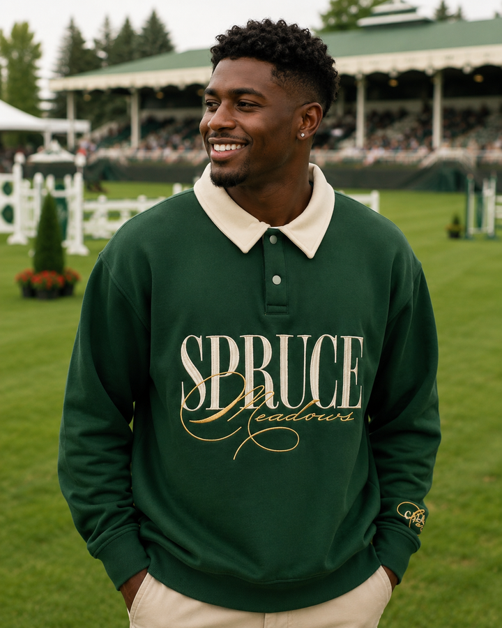 Spruce Meadows Rugger Sweatshirt - Green