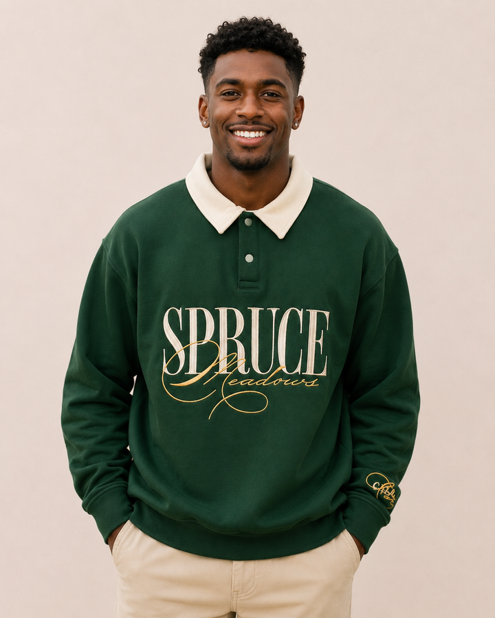 Spruce Meadows Rugger Sweatshirt - Green