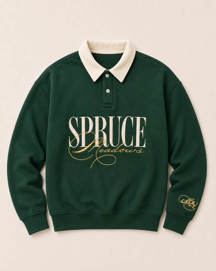 Spruce Meadows Rugger Sweatshirt - Green