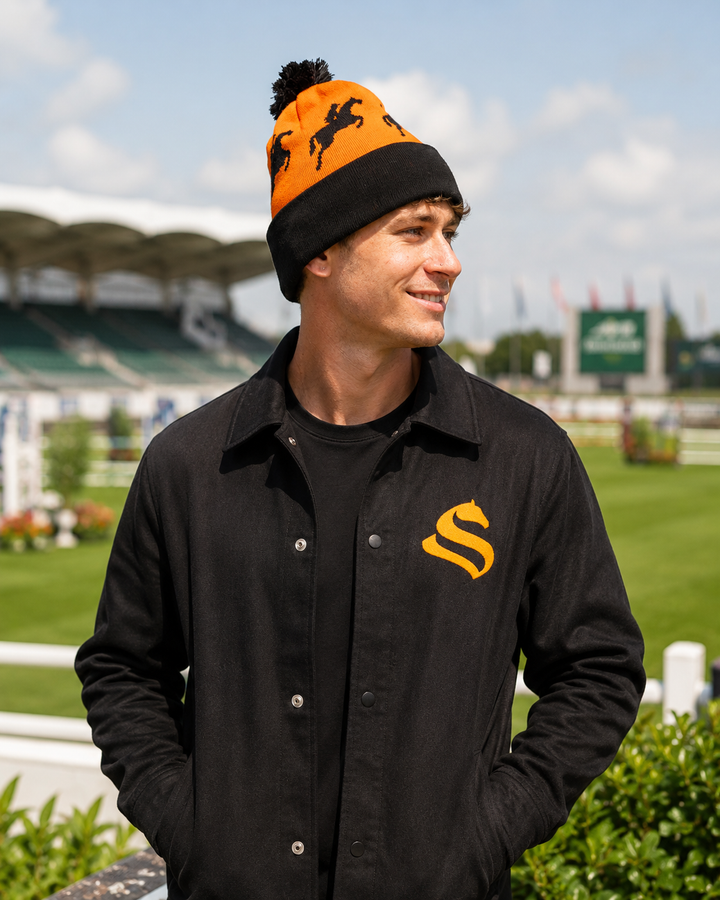 Pom Pom Beanie - Orange