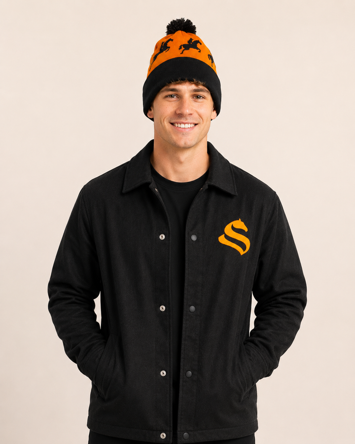 Pom Pom Beanie - Orange