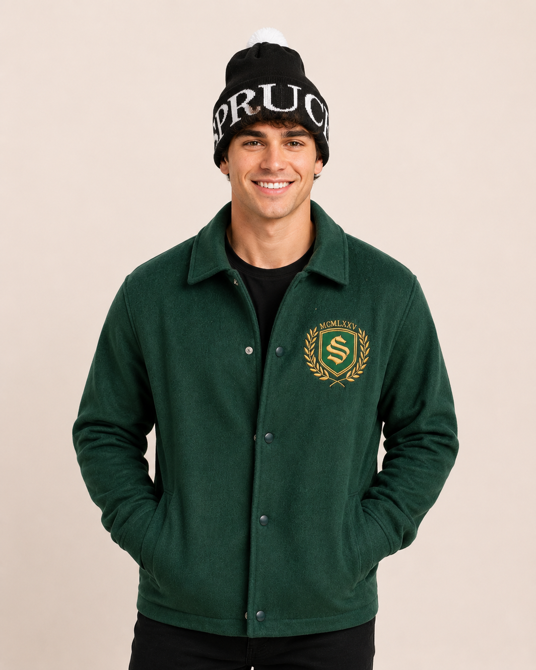 Pom Pom Beanie - Black