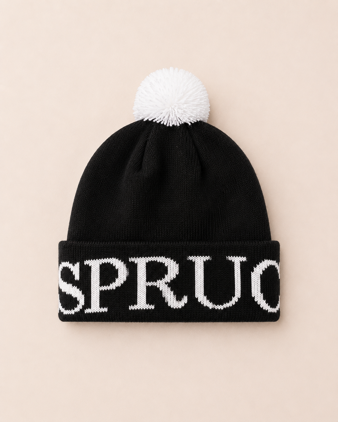 Pom Pom Beanie - Black
