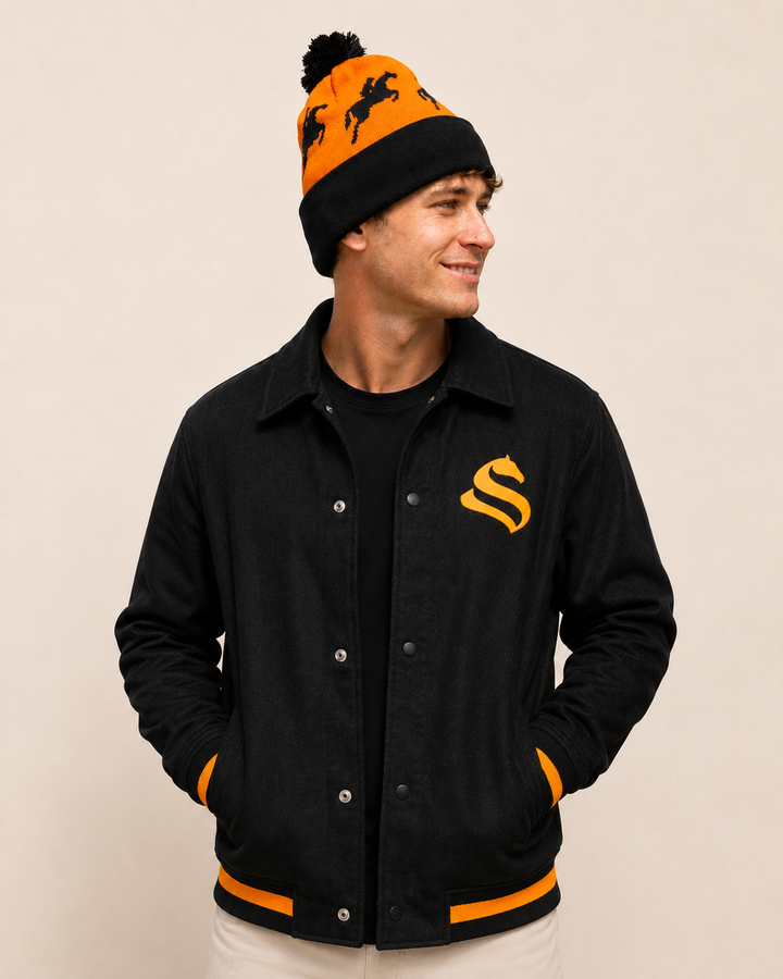 Pom Pom Beanie - Orange