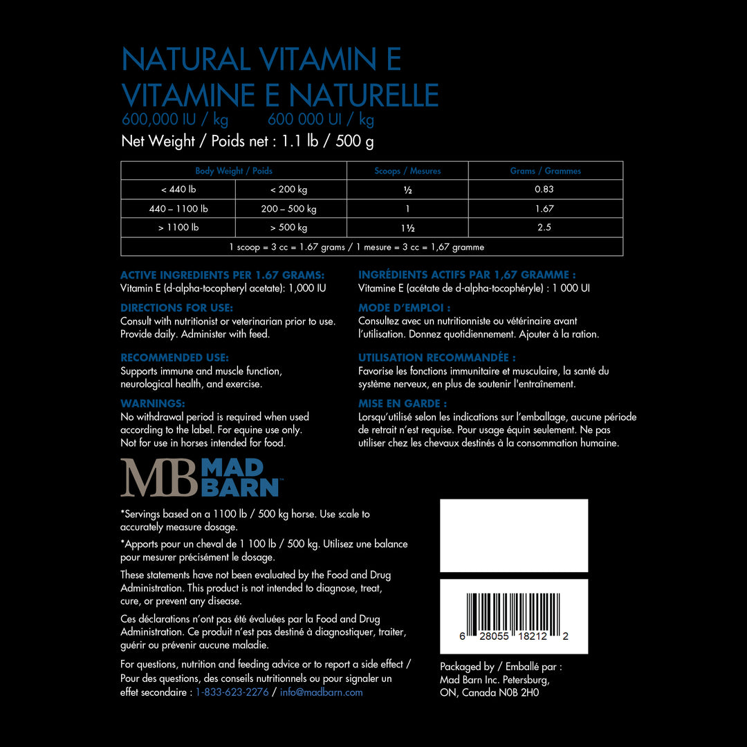 Natural Vitamin E - 500g