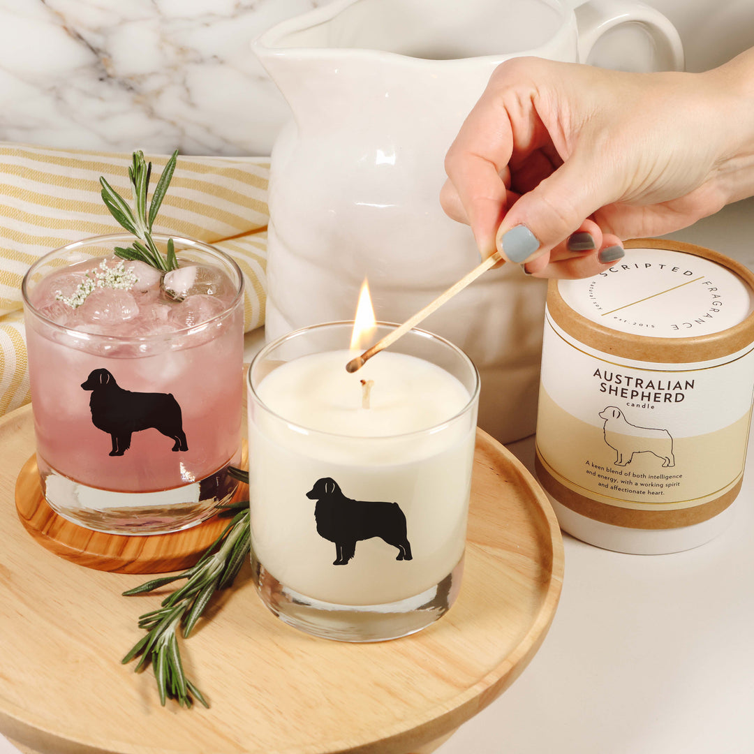 Australian Shepherd Candle