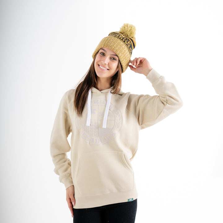 Spruce Meadows Gold Pom Pom Beanie
