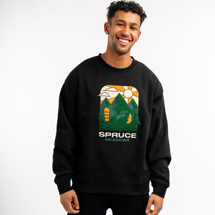 Crewneck with Chenille Logo