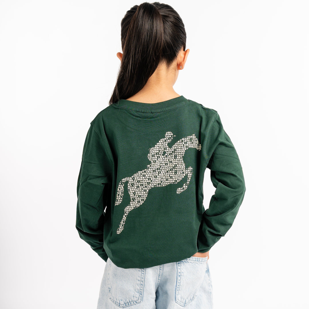 Youth T-Shirt Long-Sleeve Spruce Meadows Arch