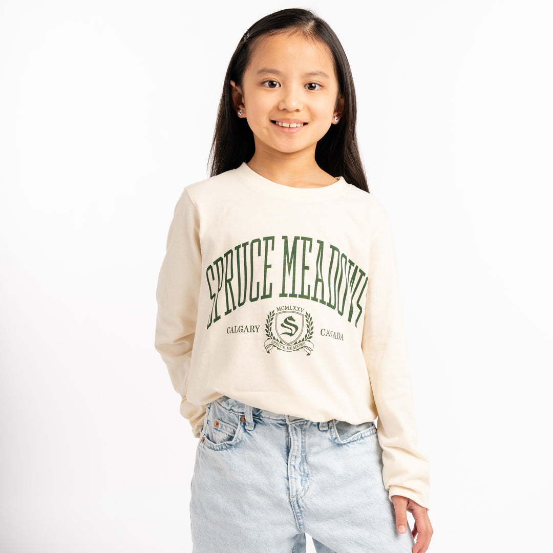 Youth T-Shirt Long-Sleeve Spruce Meadows Arch