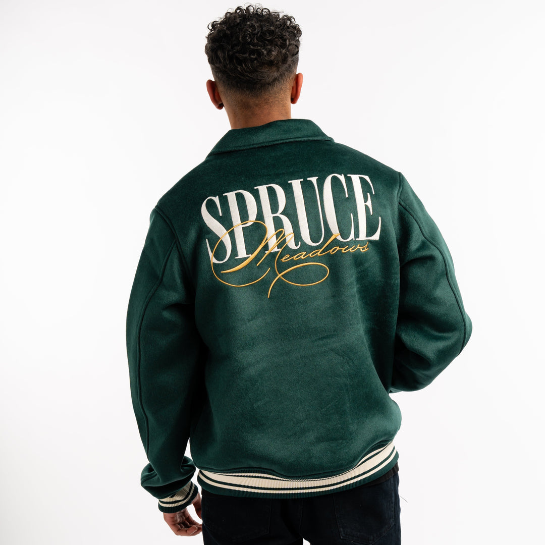 Wool Jacket with Embroidered Crest