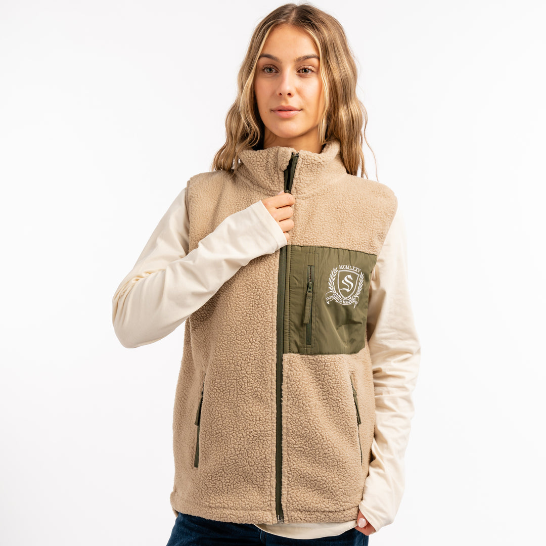 Heavy Pile Vest-Khaki