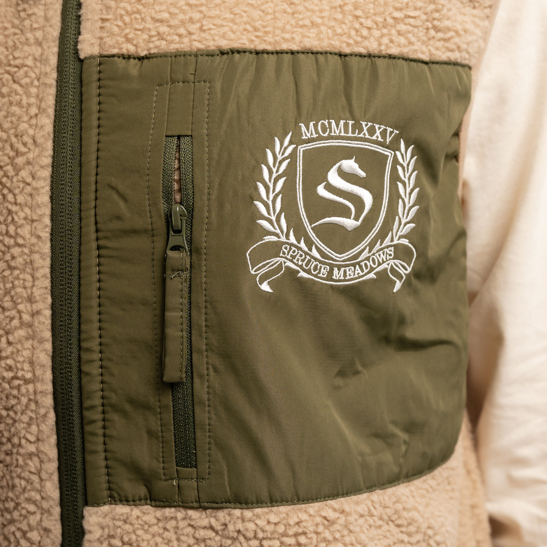 Heavy Pile Vest-Khaki