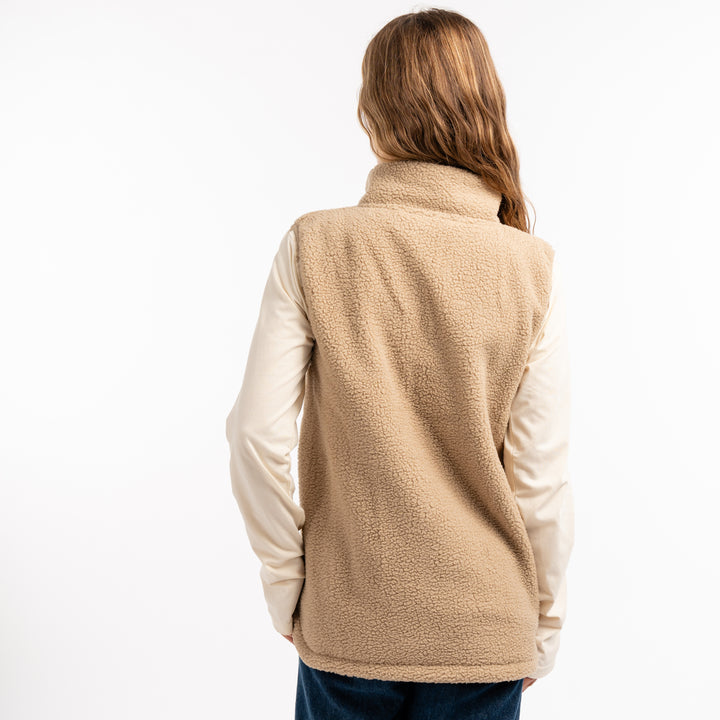 Heavy Pile Vest-Khaki