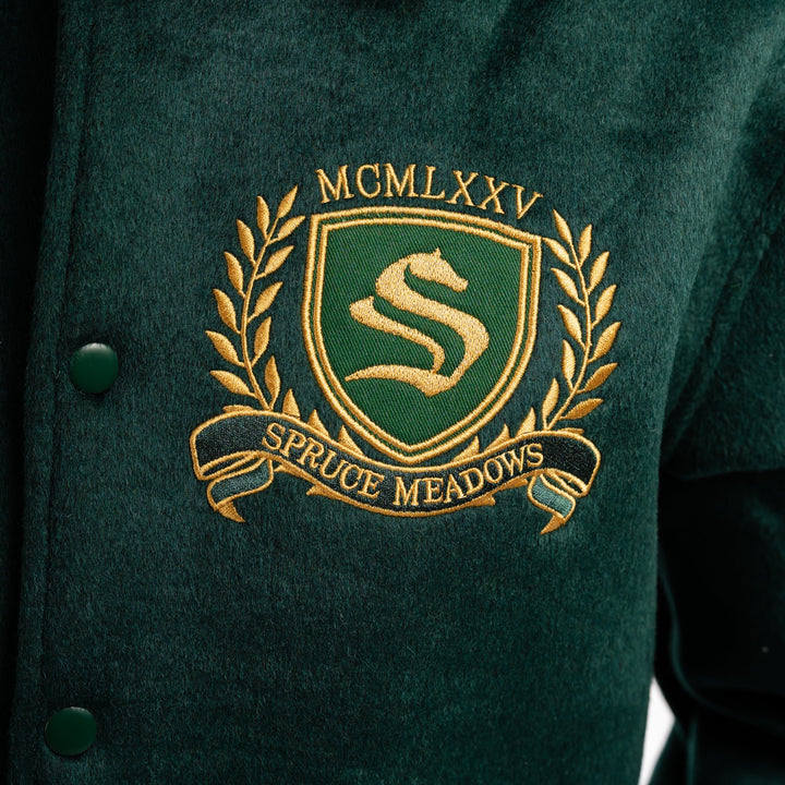 Wool Jacket with Embroidered Crest