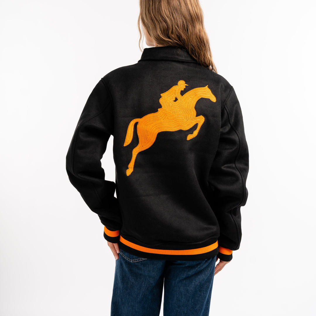 Wool Jacket with Embroidered Crest