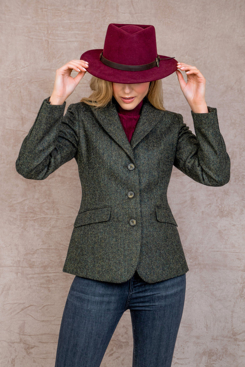 Blazer moderne en tweed à carreaux et revers cranté - Retro, Indie and Unique Fashion Blazer moderne en tweed à carreaux et revers cranté - Retro, Indie and Unique Fashion