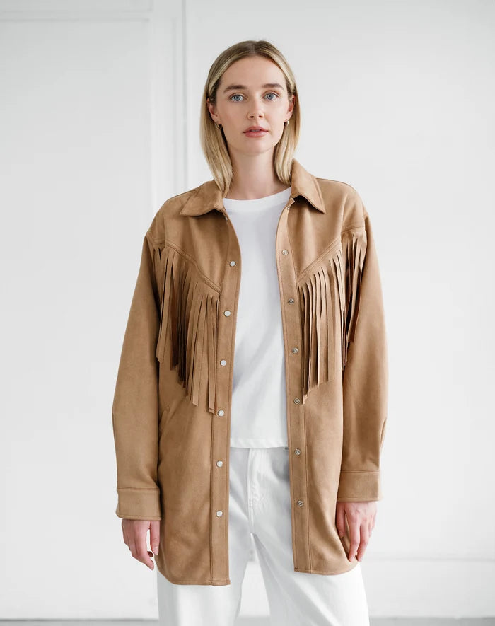 Suede Fringe Jacket
