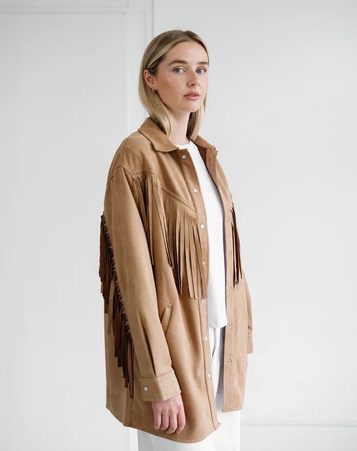 Suede Fringe Jacket