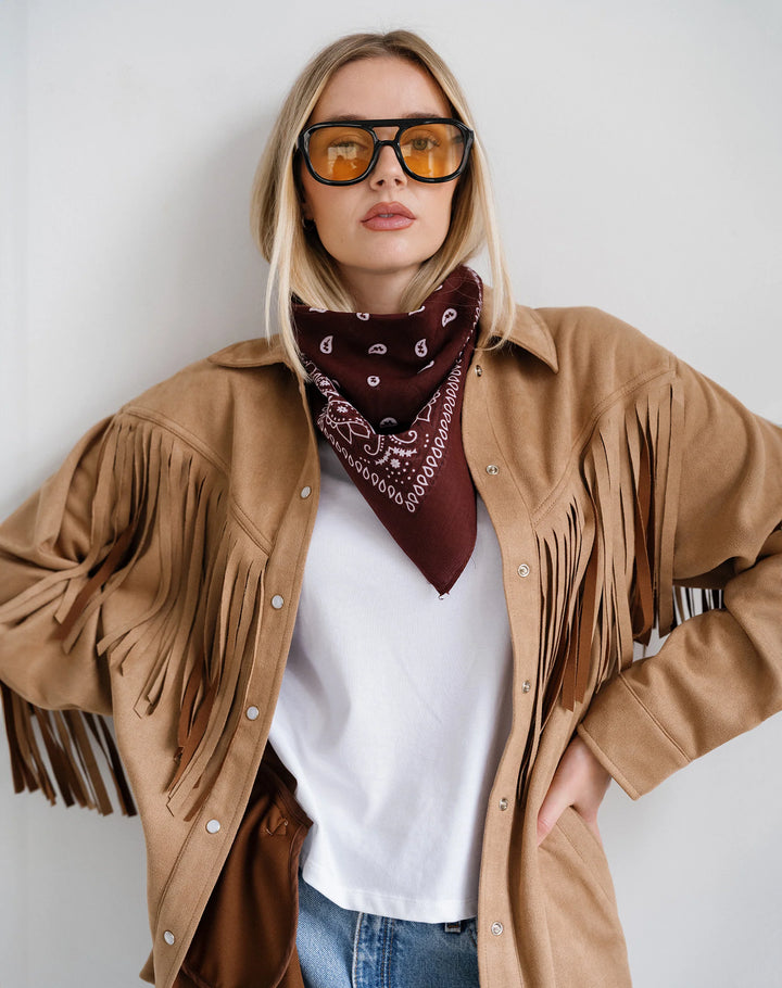 Suede Fringe Jacket