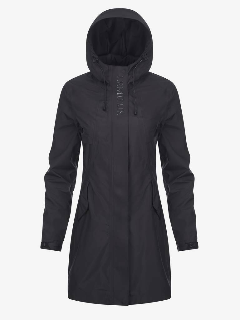 Black waterproof coat with hood best sale