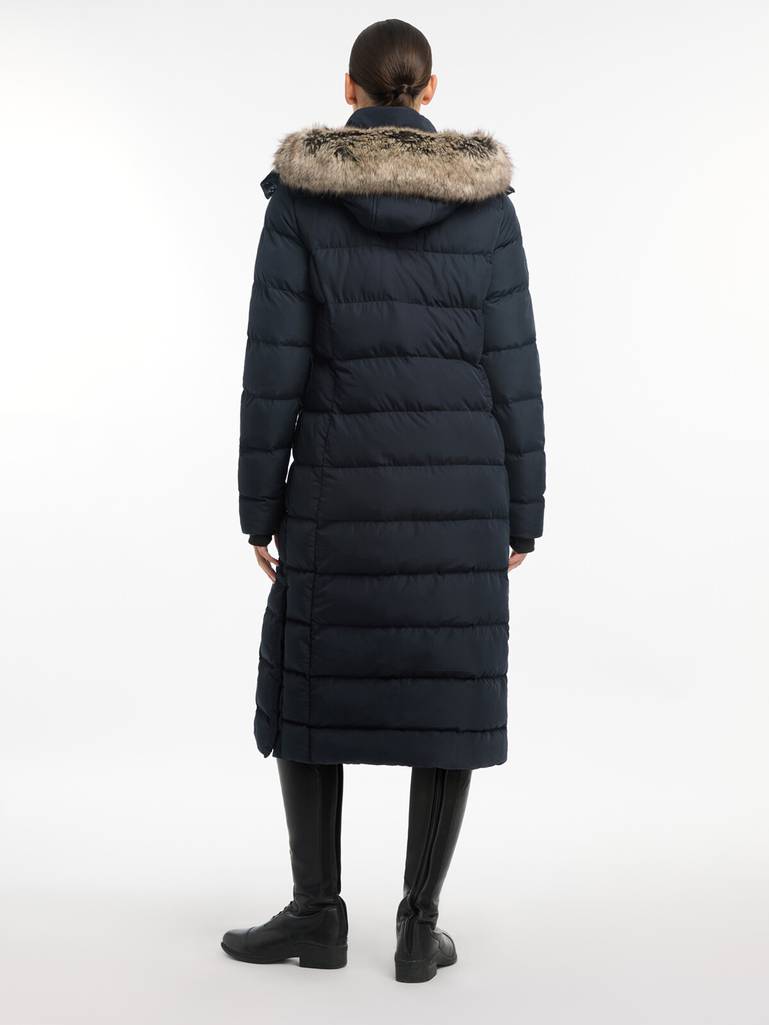 Harper Longline Puffer Coat Navy UK16 US12