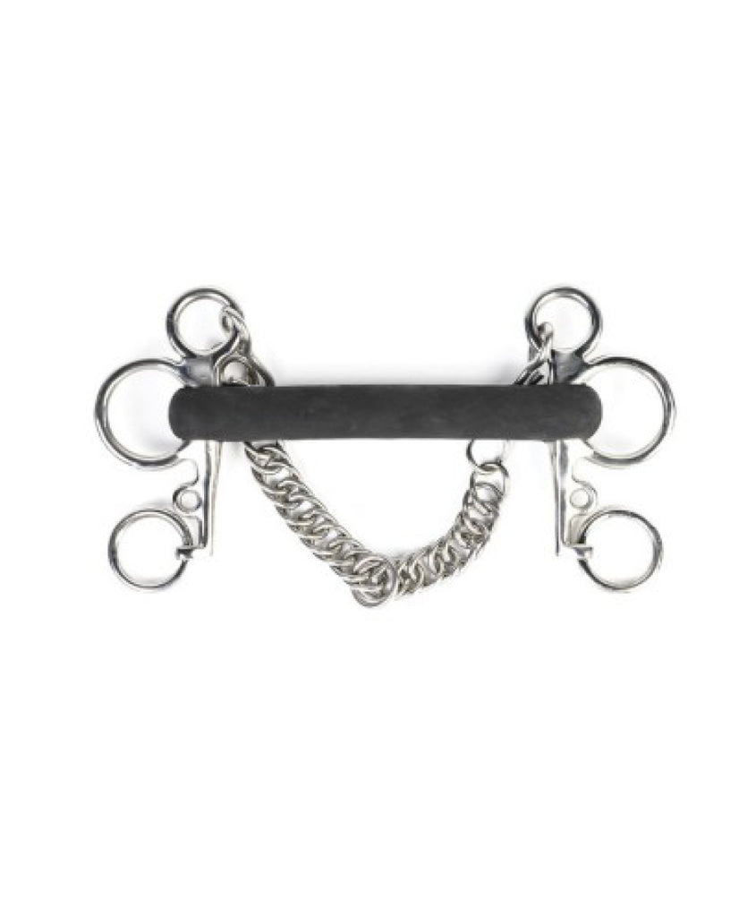 Sprenger Flexible Rubber Mullen Mouth Pelham Bit - Bahr Saddlery