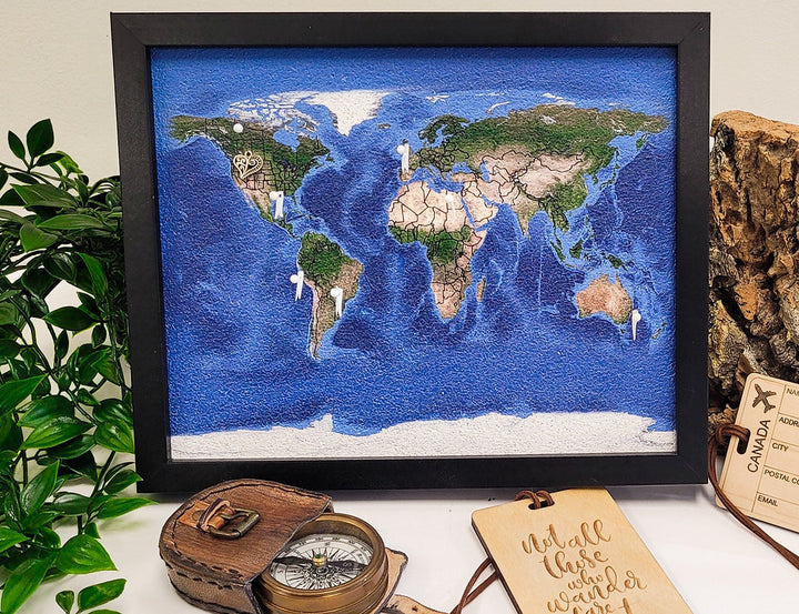 Geo Optic Push Pin Map 8"x10"